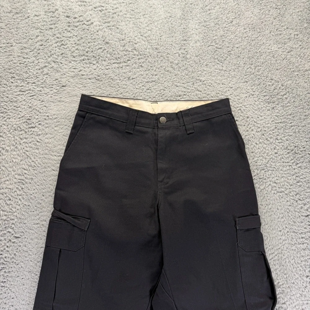 Dickies Pant Mens 30x34 Black Cotton Cargo Straight Leg‎ Utility Workwear Travel